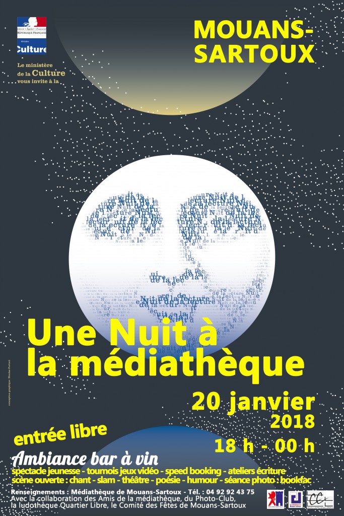 Affiche Nuit lecture 2018 40 x 60 cm